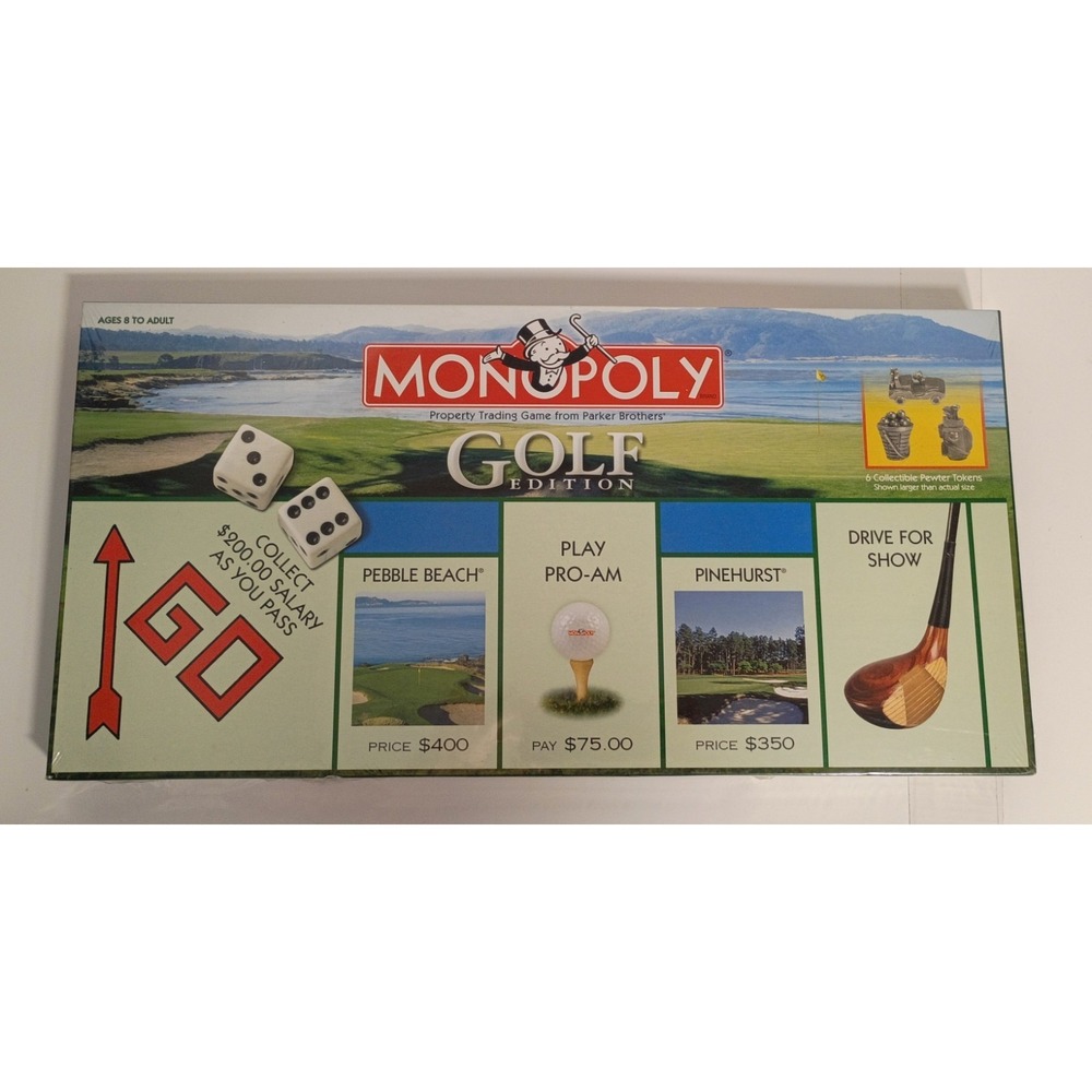 VINTAGE Sealed Monopoly Golf Edition COMPLETE USAopoly 2000 Board Game Sports